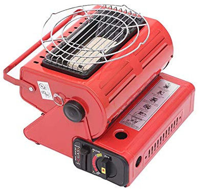 Riscaldatori a risparmio energetico, riscaldatore a gas da campeggio, riscaldatore portatile compatto 3S a riscaldamento rapido, ideale per campeggio e pesca, rosso