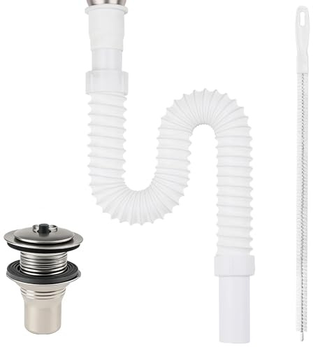 msymsyu 75CM Abflussrohr Waschbecken Modell 32 Abflussteile Ablaufschlauch