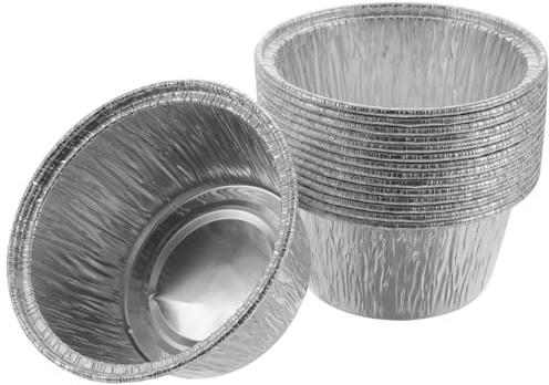 SUPVOX 100 Pirottini in Alluminio per Budino e Cupcake, Bicchieri Monouso in Carta Stagnola, Stampi per Dolci Resistenti Eccellente Conducibilità Termica, per Cucina, Ristoranti