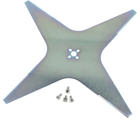 vhbw Lama di ricambio (4 stell) compatibile con Stiga Autoclip 525S, 525, 520, 523 tagliaerba - grigio, in acciaio