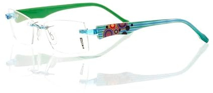 Switch it! - Korrekturbrille - Set - Unisex-Erwachsene - Türkis-grün-weiß