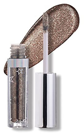 Fard à Paupières Liquide Glitter Eyeshadow Long Lasting Shiny Shimmer Ombre à Paupières Liquide Bâton Pigments Métalliques Imperméable Maquillage Yeux (#104 Forest)