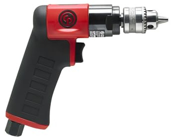 Chicago Pneumatic CP7300C - Air Power Drill, 1/4 Inch (6.5 mm), Keyed Chuck, Pistol Handle, 0.31 HP / 230 W, Stall Torque 1.9 ft. lbf / 2.6 NM, 3300 RPM, Hand Drill, Power Tools & Home Improvement