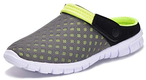 Uomo Donna Zoccoli Spiaggia Giardino Pantofole Scarpe da Mare Estate Sandali Scarpette Unisex Clogs Sabot Ciabatte, Verde, 41 EU