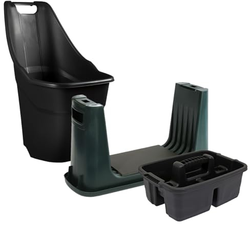 CHARLES BENTLEY Heavy Duty Garden Tidy Bundle, Black 85x60x47cm