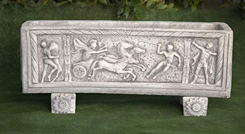 2 unités Jardinière classique en béton Badajoz 90x28x43cm. - Résistant aux UV, au gel, au vent, sans entretien - Fabriqué en Espagne.