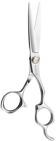 AOLANDUO Haarschere 6.0 - Professionelle Friseurschere aus Japanischem Aichi Edelstahl - Friseurschere Profi für Stylisten - Convex Edge Barber Schere - Salon-Grade Offset Griff - Präzisionsschnitt