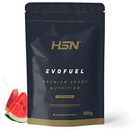 HSN Evofuel Pre + Intra Entreno | Sandía 500g | Cafeína + Carbohidratos + Electrolitos + Aminoácidos + Nitratos + Óxido Nítrico | No Incluye Dosificador | No-GMO, Vegetariano, Sin Gluten