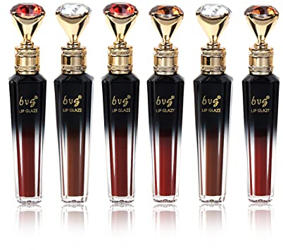 RoseFlower 12pcs/set Matt Lippenstift Set, Wasserfest Flüssiger Lippenstift Nude Langlebige Matte Flüssigkeit Lipgloss Set, hochpigmentierte Sets als Geschenke für Mädchen und Frauen, Makeup Set