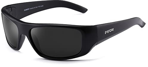 EYEFORE Sonnenbrille-Herren-Damen-Polarisiert Vintage Sonnenbrillen Rechteckig Sportbrille Schwarz Sport Brille Fahrerbrille UV400 Schutz
