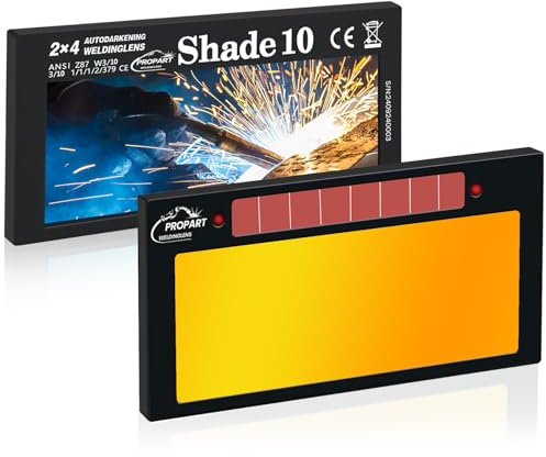Propart 2x4.25'' Grey Welding Lens with Shade 10, Auto Darkening Welding Lens –True Color Blue Technology,HD Automatic Welding Lens for Pipeliner Welding Hood Parts