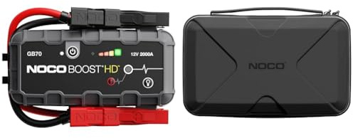 NOCO Boost HD GB70 2000A 12V UltraSafe Starthilfe Powerbank, Auto Batterie Booster & GC040 Universelle Eva-Schutzhülle für GENIUS1, GENIUS2, GENIUS5 und GENIUS10 Smart-Batterieladegeräte.