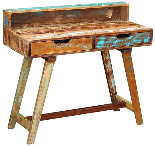 Rantry Antiker Massivholz-Schreibtisch, Esstisch Küchentisch Gartentisch Außentische