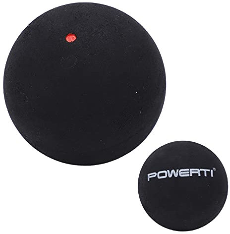 Akozon 37 Mm Single Dot Squashbälle – Hochwertige Gummi-Schlägerbälle, für Anfänger-Wettbewerb und Training (einzelner roter Punkt)