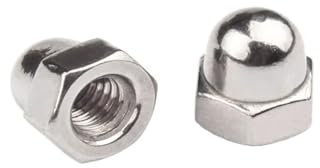 hardware nuts，acorn nut， 2-50pcs M3 M4 M5 M6 M8 M10 M12 Stainless Steel Hex Acorn Cap Nut Metric Decorative Hexagon Cap Dome Nuts (Size : M8mm-5pcs)(M4mm-50pcs)