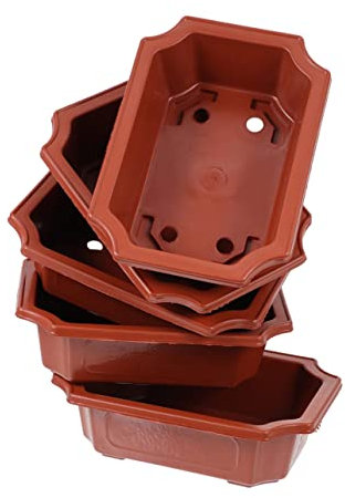 Generisch 5St Bonsaischale Gartenarbeit Succulent Plants pflanzentopfe Planter Blumentopf im Freien Outdoor-Pflanzen Pflanzendekor Töpfe für Pflanzen Pflanzenbehälter Sukkulententopf Plastik