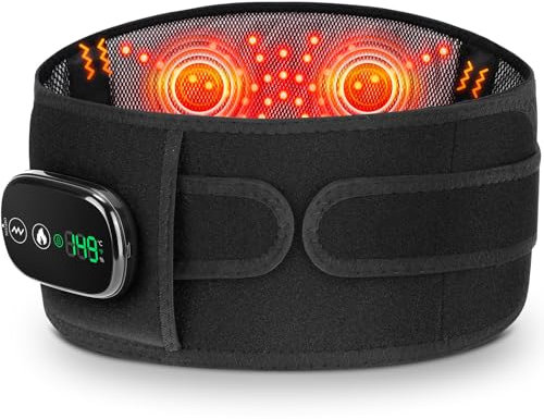 Almohadilla térmica inalámbrica para espalda baja, almohadilla térmica eléctrica inalámbrica para cintura, soporte de espalda calentado para hombres y mujeres, soporte lumbar de calefacción eléctrica,