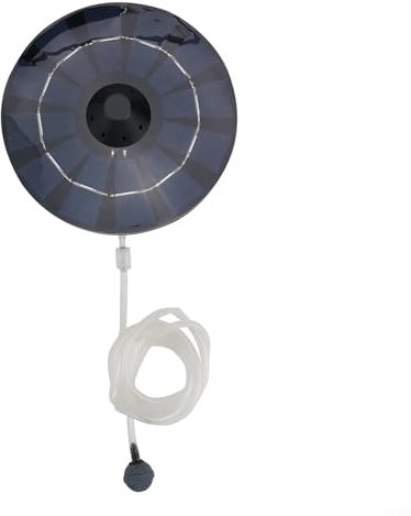 Solar Power Teichbelüfter Sauerstoffpumpe mit Luftschlauch und Bubble Stone Solar Schwimmender Teichbelüfter Steine Teichbelüfter Bubble Oxygenator Kunststoff Blau