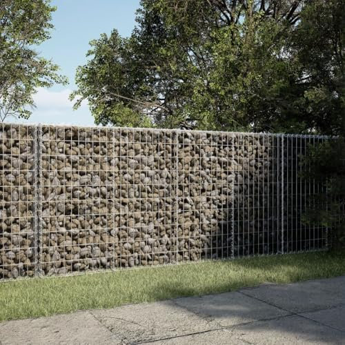 Somanki Gabione mit Deckel 250x100x100 cm Verzinktes Eisen, Gabionen Zaun, Steinkorb Garten, Gabionenkörbe, Gabionen Gitter, Dekorative Zã¤UNE - 3295193