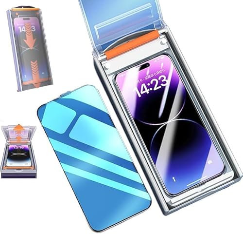 Funcat Displayschutzfolie, Funcat 360 Blickschutzfolie für iPhone 15 14 13 Pro Max, unsichtbare Artefakt Displayschutzfolie - Staubfrei ohne Blasen (für iPhone14 Plus, HD-Film)