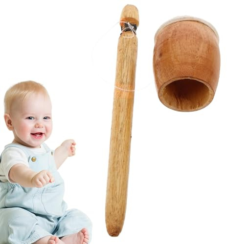 Wood Drum Mallets Fashion Portable Frog Sound | Frog Caller Percussion Mallet for Outdoor Travel, Camping, Hiking, Picnic, Backyard, Music, Fun, Rhythm, Play, Activity