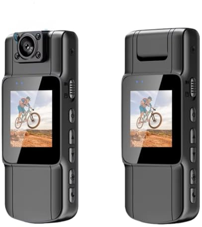Waillynice Mini telecamera 4K 1080P HD WiFi, fotocamera portatile con clip posteriore portatile con visione notturna IR, telecamera intelligente per applicazione della legge e registratore per auto