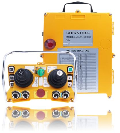 SIFAYUDG 12V-440V Wiress Crane Remote Control Industrial Transmitter and Receiver F24-60 Joystick Remote Control for Truck Tower Crane