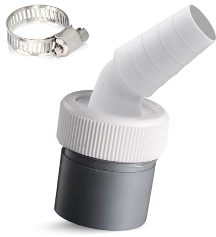 Adattatore di scarico per lavatrice, adattatore per tubo Ø 40 mm, ingresso Ø 19-23 mm, tubo con fascetta per lavatrice, collegamento per lavastoviglie asciugatrice