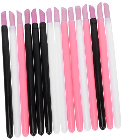 Lápiz Pulidor de Uñas Doble Punta 15 Piezas Abs para Manicura | Limado Fino y Retirada de Piel Muerta, Mango Ergonómico, Uso en Cuidado de Uñas sin Dañar