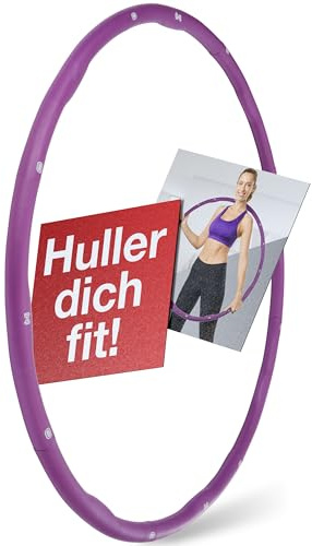 NAJATO Sports Hula Hoop Reifen Erwachsene – Fitnessreifen mit Massageeffekt – 1,0 kg & 95 cm Durchmesser – Für Anfänger & Profis (Lila + Pink)