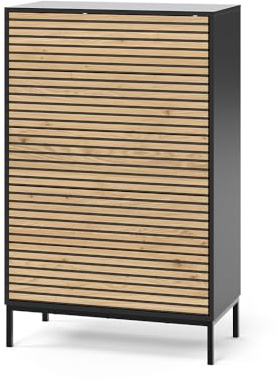 Vicco Kommode Eliza, Goldkraft Eiche/Anthrazit, 76 x 120 cm | mit 5 Schubladen, zur Aufbewahrung und Nutzung im Schlafzimmer oder Flur