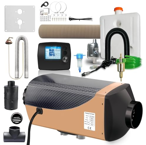 Ruiangaore Standheizung Diesel 12V 7kW mit LCD-Display, Hochlandmodus, Hochtemperaturalarm und 7-stufige Einstellungfür LKW, Wohnmobil & Boot Dieselheizung Standheizung Heizung Diesel