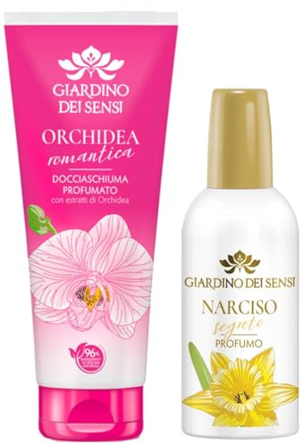 Giardino Dei Sensi Narciso Segreto – Profumo Donna Spray 100 ml + Doccia Schiuma 100 ml In Omaggio – Fragranza delicata, set completo per un rituale di bellezza (1 Unità)