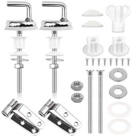 2 Stück WC Sitz Befestigung,WC-Sitz Befestigungs Set Edelstahl Scharniere,WC Sitz Befestigung Ersatzteile,Zubehör für Toilettensitzschrauben,Toilettendeckel Befestigung Ersatz Universal