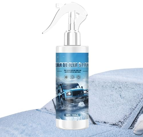 Generisch Windschutzscheiben Enteiser,100ml Frostschutz-Reiniger - Schnellwirkendes Frostschutz-| Für Winterliche Scheiben Spiegel Türschlösser Scheinwerfer