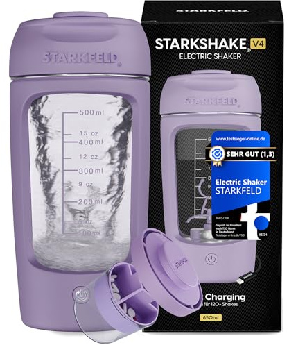 STARKSHAKE V4 F.A.Z.-Testsieger Elektrischer Protein Shaker & Mixer