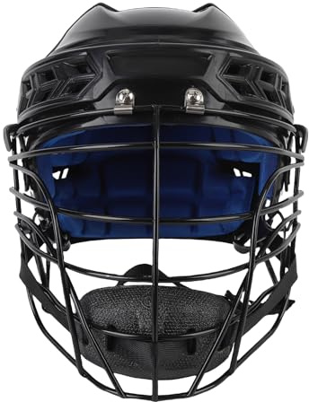 Generic Ishockeyhjälm för Ungdomar med Ansiktsskydd, Ergonomisk Design med Klar Sikt, övre Luftventiler för Sval Komfort, Lätt PP EVA-konstruktion för Obegränsad Lek, Träningskomfort (L)