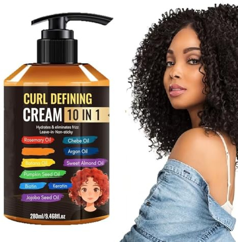 Curl Defining Cream (9.46 Fl Oz) Anti-Frizz Curling Cream for Enhances Wavy Hair and Curly Hair, Hydrating Hair Mask Curl Cream to Define All Curly Types Long Lasting - Styling Product Reduces Frizz