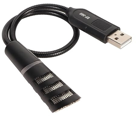 Asixxsix Microphone USB, Mini Microphone à Col de Cygne Omnidirectionnel à 360 Degrés avec Réduction du Bruit, Muet à une Touche, Plug and Play pour les Cours en Ligne, les Jeux en Streaming en Direct