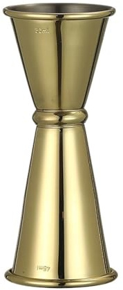 verre doseur cocktail Double Jigger à Cocktail - Mesure précise for les recettes de cocktails Acier inoxydable(30 45ml Gold)