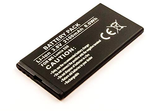 Akkuversum Akku kompatibel mit Microsoft Lumia 550, Handy/Smartphone Li-Ion Batterie