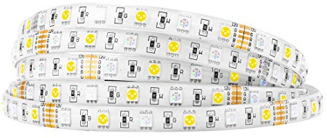 BTF-LIGHTING 5050 RGBW RGB+Warmweiß 150RGB+150Weiße LED 5m 60LEDs/m IP65 | Mehrfarbige LED-Bandleuchten Weiße PCB DC12V Für Schlafzimmer-Küche Heimdekoration