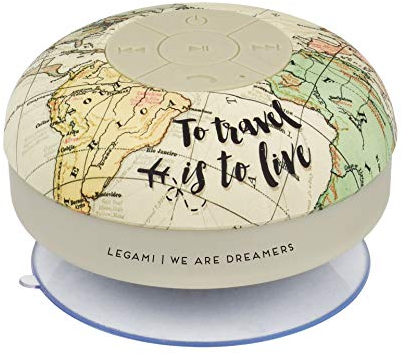 Legami - Freisprecheinrichtung und Bluetooth®-Lautsprecher, wasserdicht, 8,5 x 8 cm, aus Silikon und ABS, Singing in The Shower, integriertes Mikrofon, USB-Ladekabel im Lieferumfang enthalten,