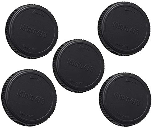 (5 Packs) M43 Lens Rear Caps, Micro 4/3 Rear Lens Cover, MFT Rear Lens Caps for Olympus/Panasonic Micro 4/3 M43 Mirrorless Camera Lens
