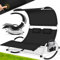 KESSER® Doppel-Sonnenliege Doppelliege mit Sonnendach, Kopfkissen Tasche für 2 Personen, Relaxliege, Gartenliege, Schaukelliege ergonomische Liegefläche, 240 kg Belastung, Seitentasche, Schwarz