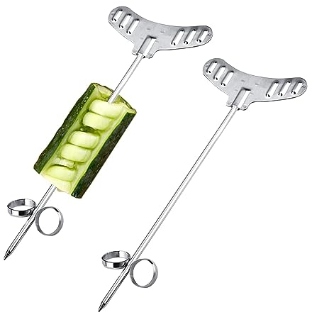 Cortador Espiral de Verduras, Cortador Espiral de Patatas Cortador Manual de Espiral Cortador Espiralizador Cuchillo Espiral de Verduras Descorazonador de Frutas y Espiralizador de Verduras