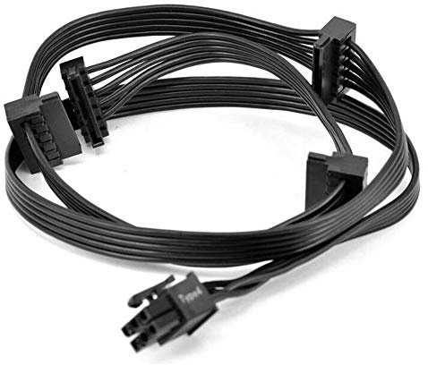 Gintai Remplacement du câble de Disque Dur SATA pour Corsair hx1200 RM1000X | RM850X RM750X 6-pin to 4X