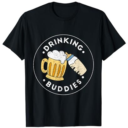 Drinking Buddies Bier Babyflasche Papa 2022 Daddy T-Shirt