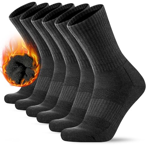 KEECOW Merino Wolle Wandersocken Herren & Damen 3 Paar, Thermo Fleece Socken Wintersocken Warmesocken für Outdoor Sport