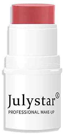 Julystar Pearl Puder Rouge Stick Monochrom Matt Puder Rouge (04#) - Warm Brown, Warm Pink/Peach, Shimmery Highlight